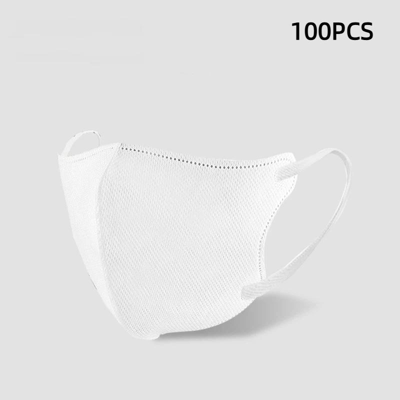 100Pcs Face Masks Japanese Style 3D Face Mask Adult Disposable Breathable Masks