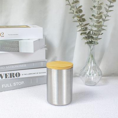 304 Edelstahl gerader Becher 550ml tragbarer Desktop Bürobecher versiegelt Holzdeckel doppelwandig Wärmeisolierung Wasserbecher Kaffeebecher