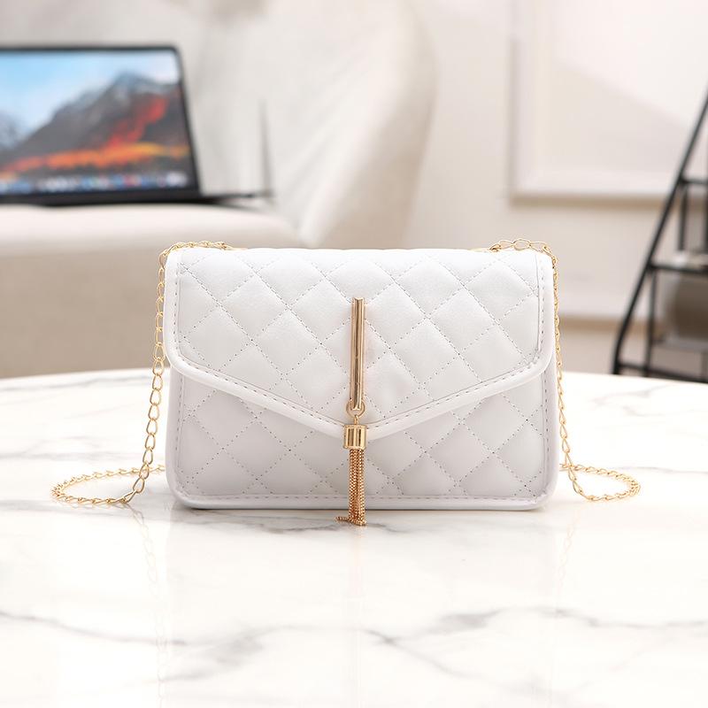 Rhombus tassel bag versatile niche g women's bag women's small bag niche chain bag