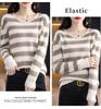 2025 Autumn/Winter Women's Mink Cashmere Color Block Round Neck Sweater – Hollow Out, Warm, Loose Fit