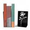 2 Pcs Metal Bookends L-Shaped Reinforced Support Book Holder with Non-Slip Pads