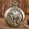 Vintage Chinese Zodiac Quartz Pocket Watch Necklace Pendant Gift Collectible Gifts for Men Women