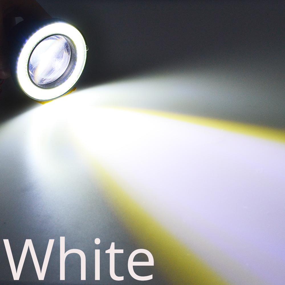 

2Pcs Car COB Auto Led 12V Фари Angel Eyes Протитуманні фари Водонепроникні фари DRL Денні ходові голови Денний покажчик повороту Багажник 89mm білий