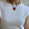 Resin Heart Necklaces Pendant Necklace Jewelry Party Jewelry Gift for Men Women