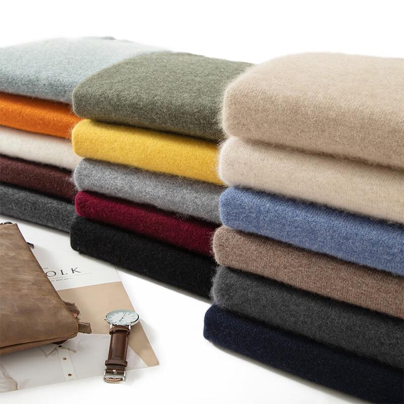 Fanzhen Men's Thickened Half-Turtleneck Cashmere Blend Sweater