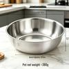Thickened Food-Grade Stainless Steel Bowl: Ideal for Dough Mixing, Vegetable Washing & Baby Bottles.