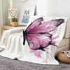 Artistic Pattern B-butterflyS Throw Lightweight 240g Flannel Blanket Soft Skin-friendly for Summer Cooling