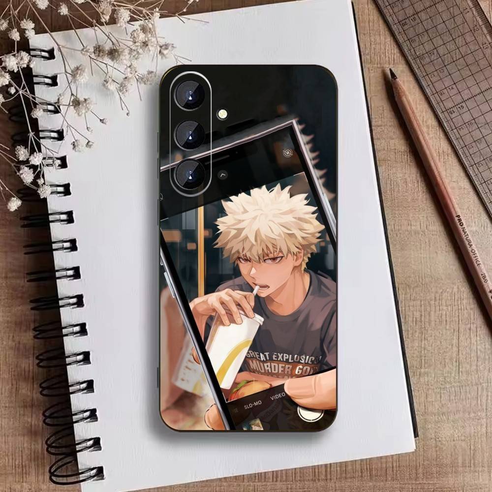 Katsuki Bakugo p-Hero Academia Phone Case For Samsung Galaxy A73,A21s,A22,A31,A52,A53,A71,A41Soft Black Shell