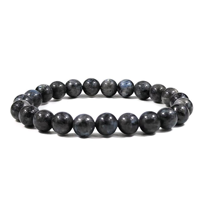 8mm Unisex Elastic Bracelet with Tiger Eye & Volcanic Stone