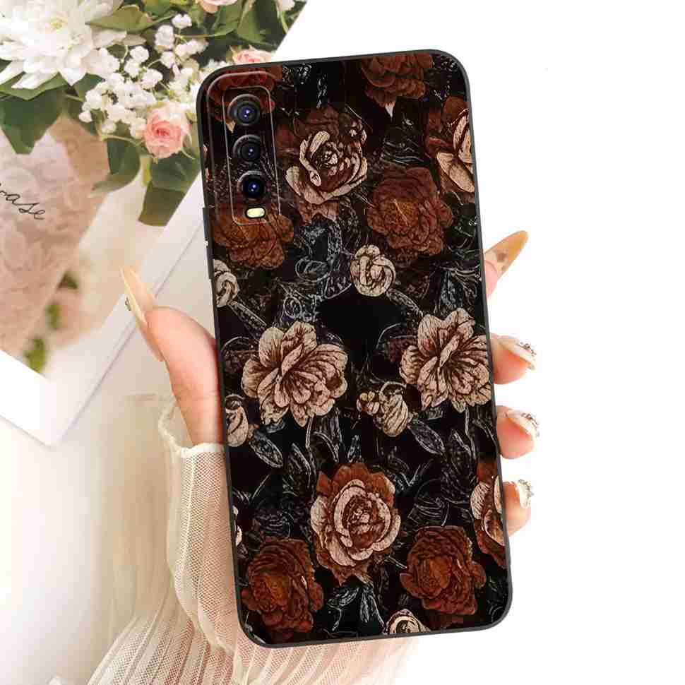 For vivo Y70s 5G Case Luxurious Flower Cartoon Silicone Back Cover For Vivo Y 70s Y51s Y51S V2002A Shockproof Phone Cases Fundas