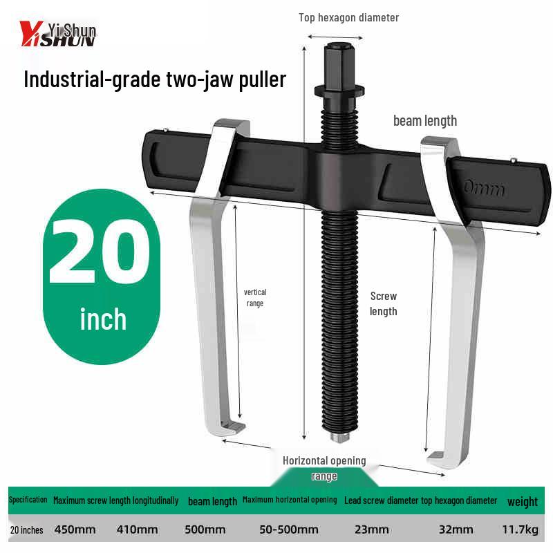 Two-Jaw Multi-Function Bearing Puller for Shaft and Wheel Disassembly