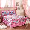 Copriletto trapuntato addensato in cotone 100% Copriletto trapuntato king size queen size Gonna da letto in pizzo principessa Copriletto in puro cotone non inclusa federa