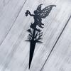 Fairy Garden Metal Signs Outdoor Garden Fairies Outdoor Fairy Silhouette Statue Fairy Branch Decoration Fairy Crafts