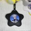 Anime Star-Shaped Badge Protector: PU Leather Pendant Keychain & Ita Bag for 2D Goods Storage