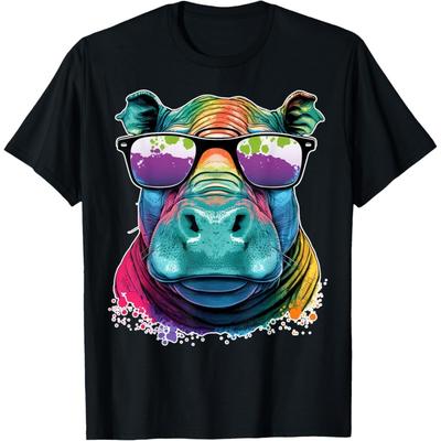 Cute Hippo Lover Animal On Hippopotamus T-Shirt(1)