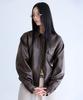 Londonda Faux Leather Shirt Jacket, Brown