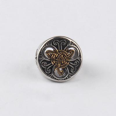 Vikings Stainless Steel Celtic Triskelion Ring Vintage Rune Amulet Finger Jewelry Men's
