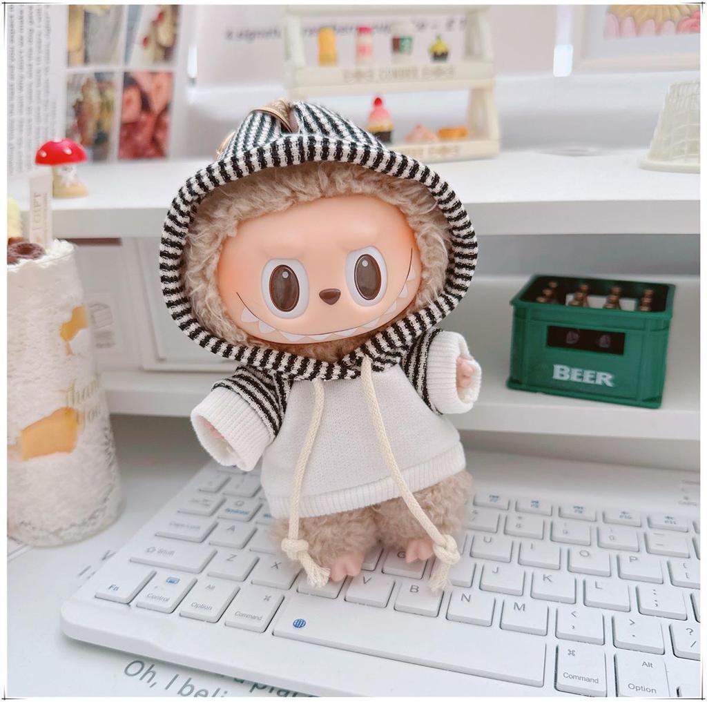 17cm Labubu Doll Vinyl Keychain: First & Second Gen Blind Box Clothes Collection