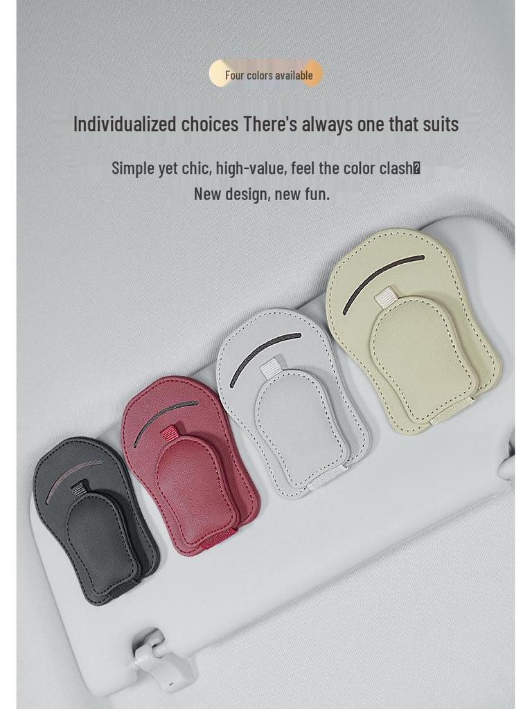 Car Sun Visor Multifunctional Magnetic Clip for Sunglasses, Documents, and Bills.