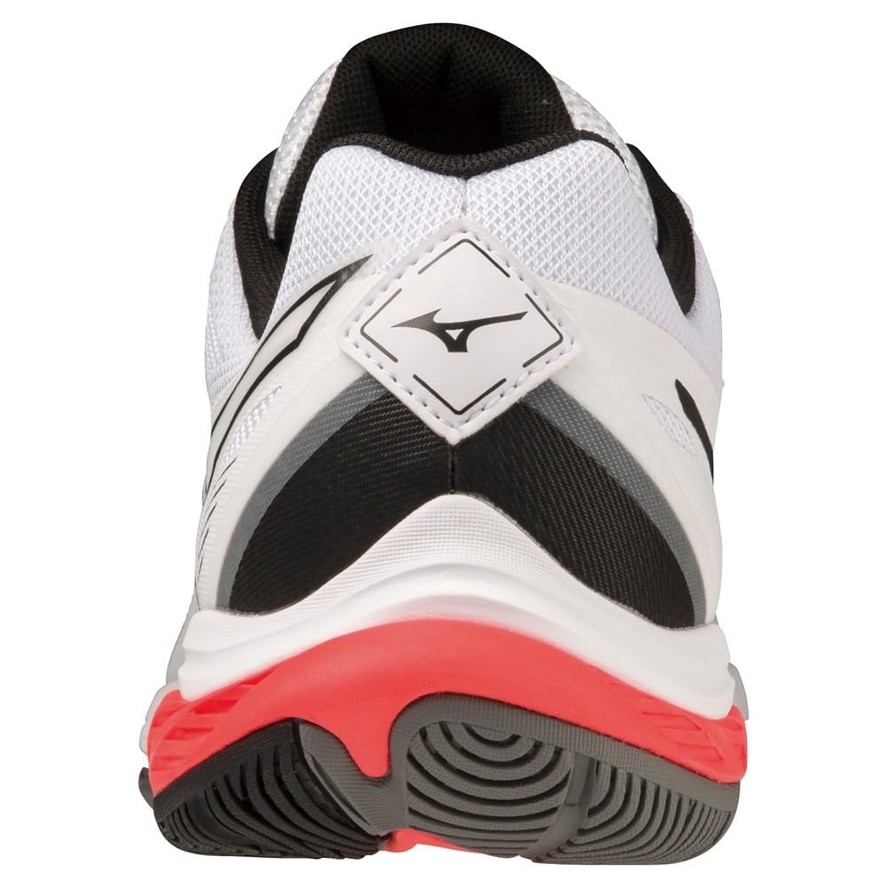 Mizuno Badminton Shoes Wave Fang 2 Fit Grip Stability Resilience Hard Hitter cm 3E White/Black/Pink 26.5