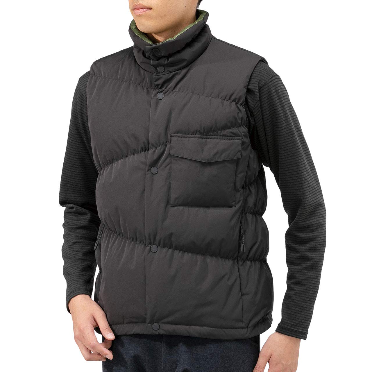 

Mizuno Breath Thermo Reflection Gear Travel Midweight Down After Dark Size M Size Vest, Men s B2ME9517, Brown, (Japan M)