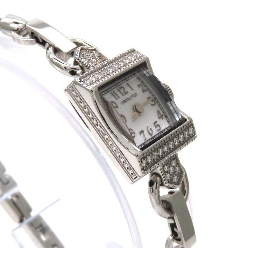 Used [Lady Hamilton] HAMILTON Hamilton Watch Diamond White Shell Extremely Good Condition