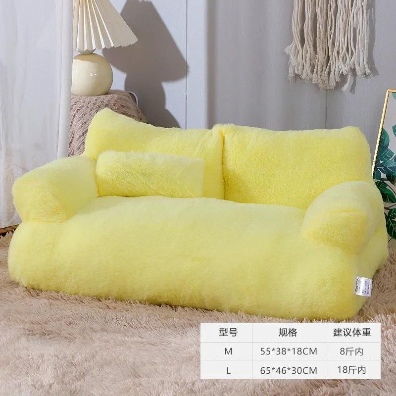 Four Seasons Mehrzweck Winter Warm Großes Haustier Katze Sofa Kann Entfernt und Gewaschen Werden Haustier Zwinger Katzenstreu Katzenzubehör, Groß