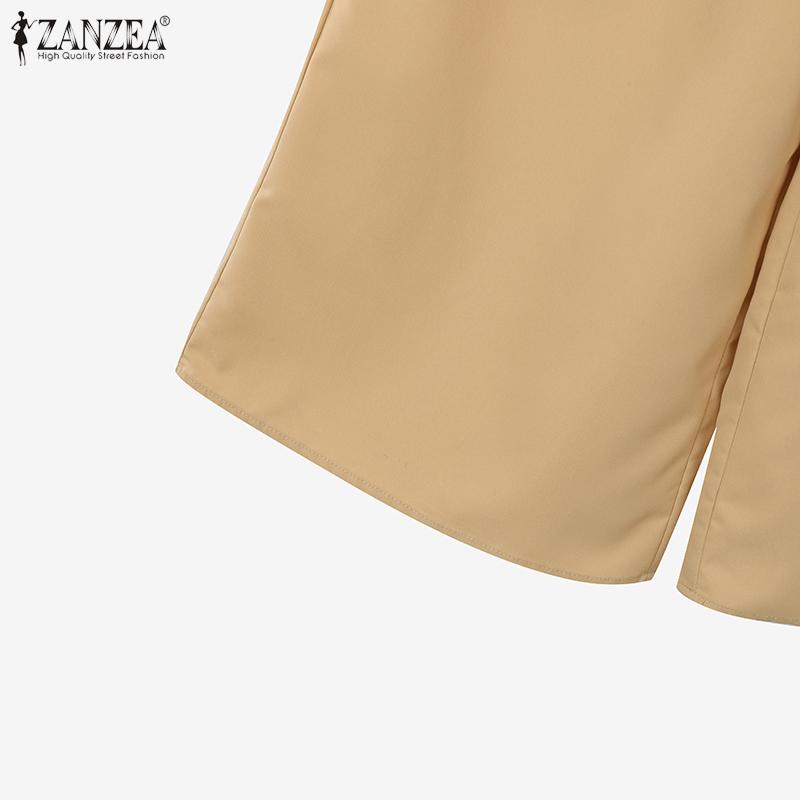 ZANZEA Women Long Sleeve Blouse and Pants Casual Two Piece Suit Sets