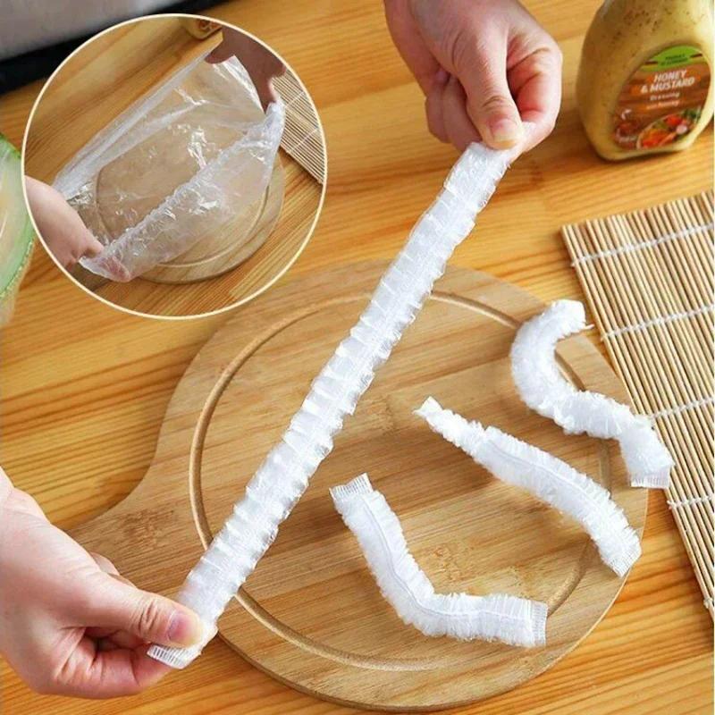 50/100/200/300/500Pcs Food Fresh Keeping Film Food Cover Fruit Vegetable Storage Bag Stretch Wrap Bowl Dish Cover Storage Bag Quality