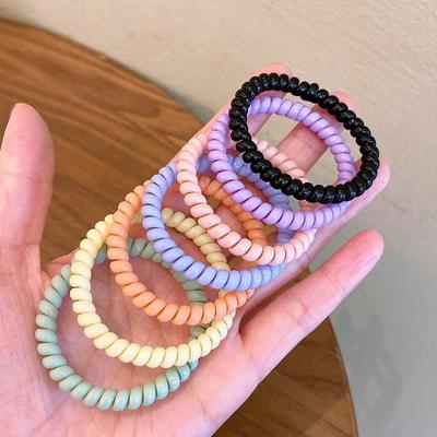 Goma de pelo de cable telefónico, Diadema de estilo pequeño y fresco, Accesorio para moño de pelo, Accesorio de peinado para niña, Accesorio elástico para el pelo