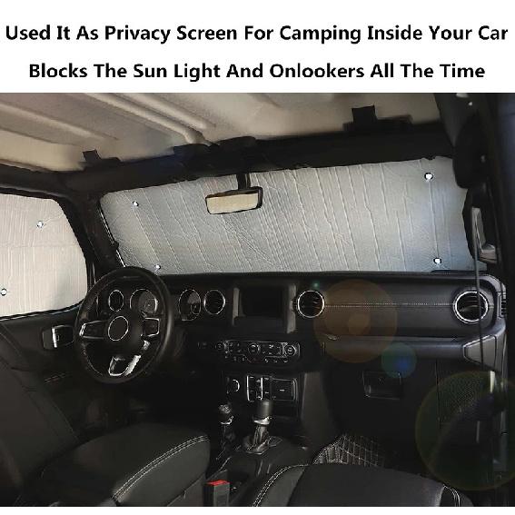 Side Window Sun Visor Front Rear Windshield Sunshading Board for Jeep Wrangler JL 2018- Interior Protective Accessories