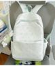 School Bag Printed Student Backpack Letter Backpack, Versatile for Middle and High School Students and Girls, Casual for Class, Large Capacity Fresh 