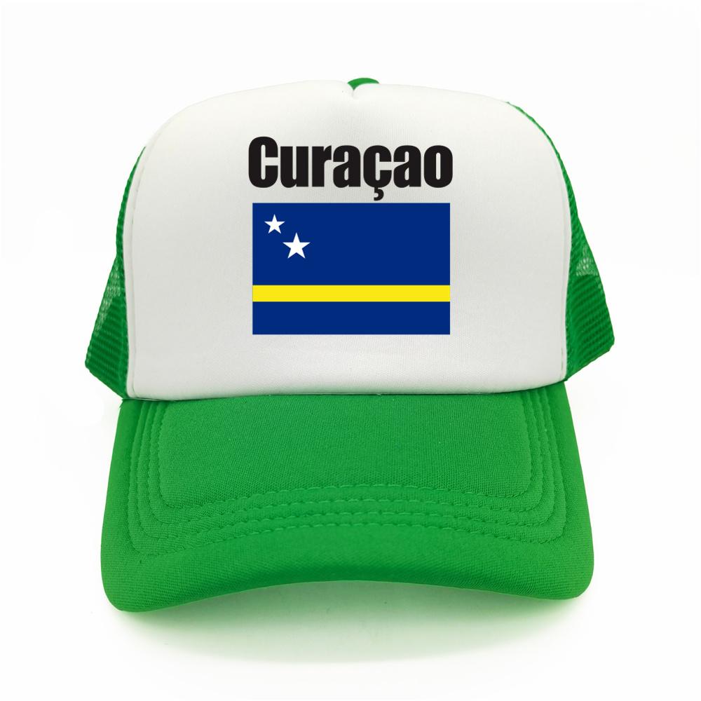 Curaao Flag Trucker Hat Summer Unisex Cool Hat Country Fans Baseball Caps New Outdoor Mesh Net Dad Gift Snapback Caps