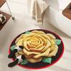 Quick Dry Rose Floor Mat Absorbent Bathroom Rug Creative Flower Carpet  for Living Room Bedroom