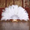 1pcs Soft Fluffy Lady Burlesque Wedding Hand Fancy Dress Costume Dan Feather Fan Chinese Fan Folding Fan