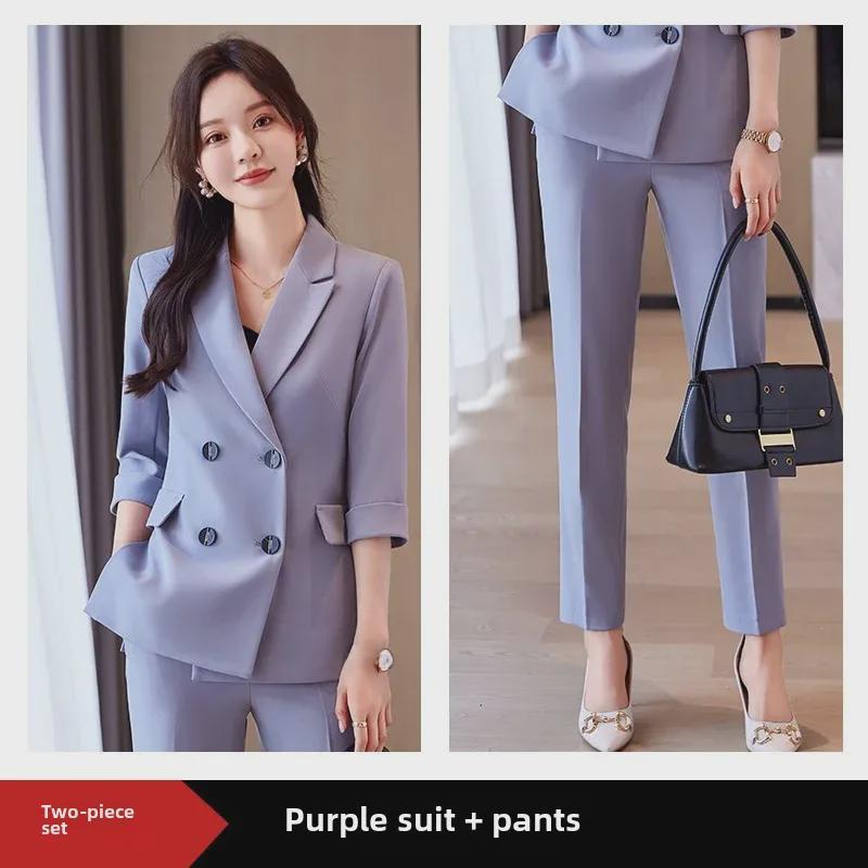 Costume d'été pour femme: Tenue professionnelle élégante pour directeur d'hôtel, petit blazer haut de gamme, tenue de soirée