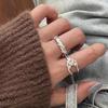 Curved Line Ring Female Ins Wind Niche Simple Cold Wind Finger Ring Advanced Sense Hundreds of Tide Elegant Simple Women Rings