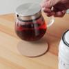 KINTO UNITEA One-Touch Teapot with Cork Mat (Bonus) - Heat-Resistant Glass, Dishwasher Safe, KINTO Teapot with Strainer, Cork Mat, and Coaster (460ml)