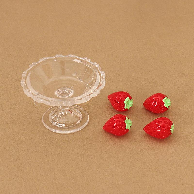 

Кукольный домик Моделирование Мини Прозрачный Фруктовый Поднос Украшения Детали Фруктовая Еда Игровые Аксессуары as the picture