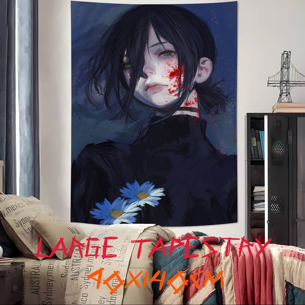 New Movie Pretty Hot Girl Reze Tapestry Decoration Bedroom Dormitory Background Cloth Holiday Home Living Room Club Tapestry