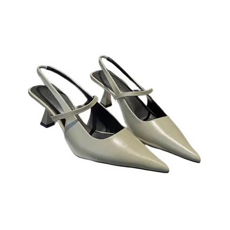 New Fashion Summer Heels Thin Heel Pointed Toe Sandals Sexy Dress Party Women Heeled Shoes Pumps