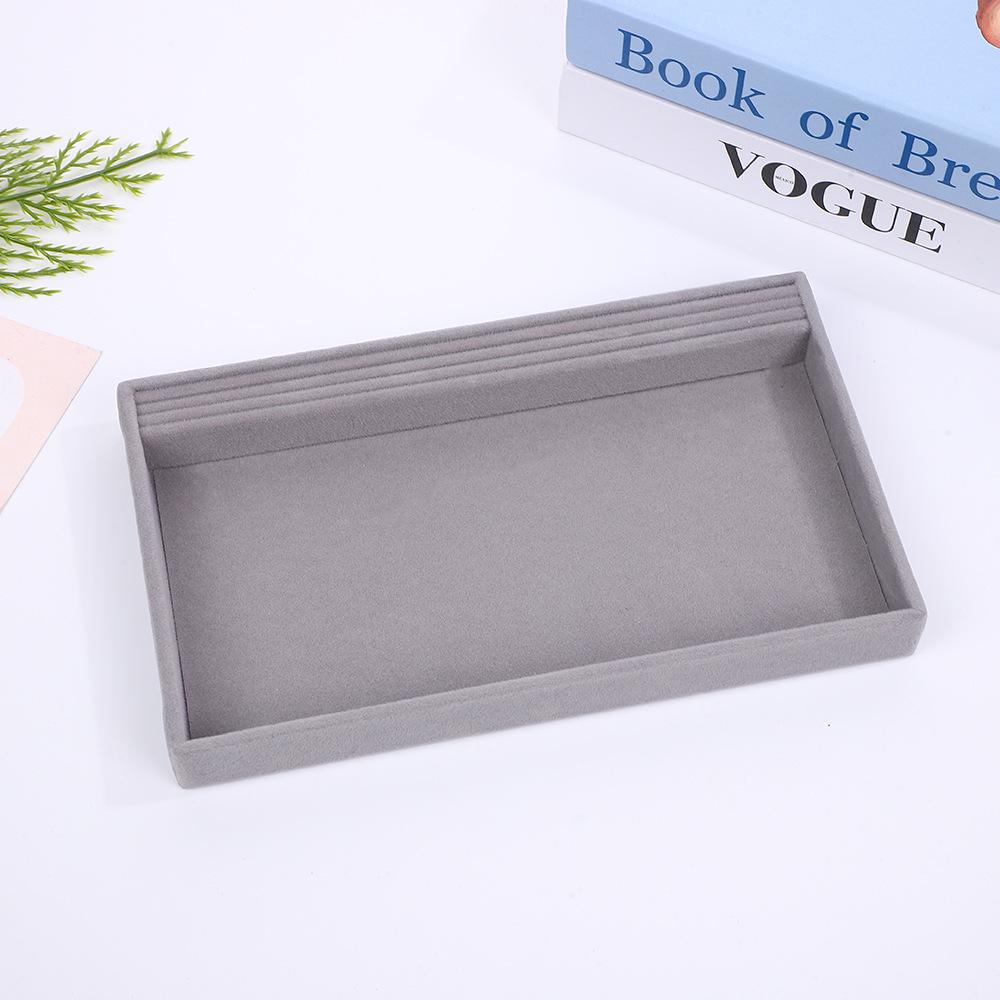 Velvet Jewelry Box – Ring and Earring Tray with Bracelet Compartment