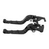 2PCS Motorcycle Brake Clutch Lever Handlebar Braking Device Adjustable Aluminium AlloyBlack
