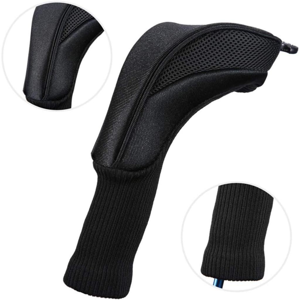3Pcs Covers Set 1 3 5 Fairway Wood Driver Headcovers Professional Covers (Black)