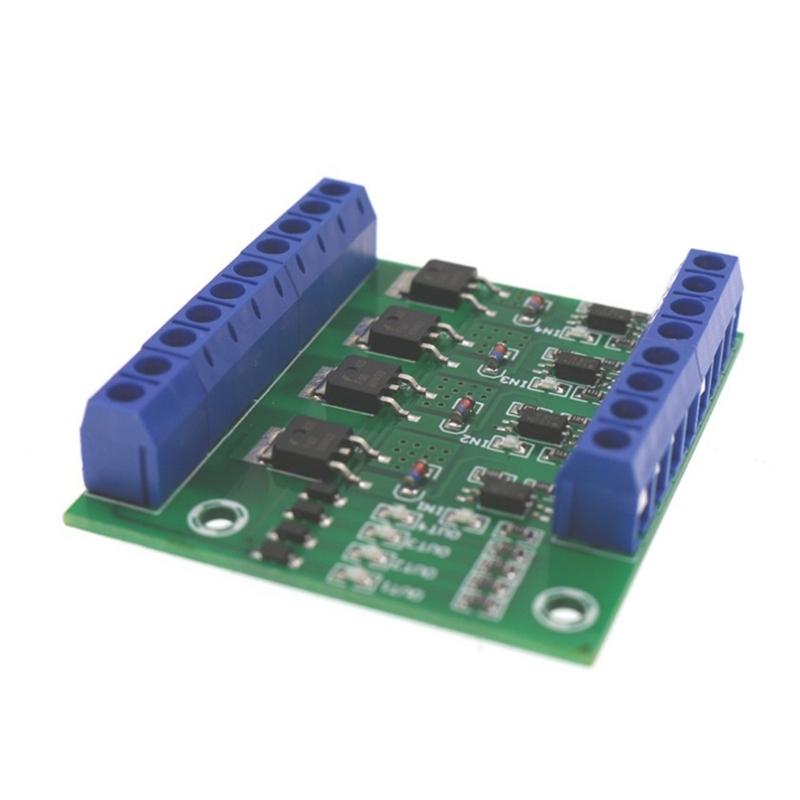 MOSFET 4 Channel Pulse Triggers Switches Controller Board for Motor LED Light 4-20V To 3.7-27V Driver Board Module 4 Way