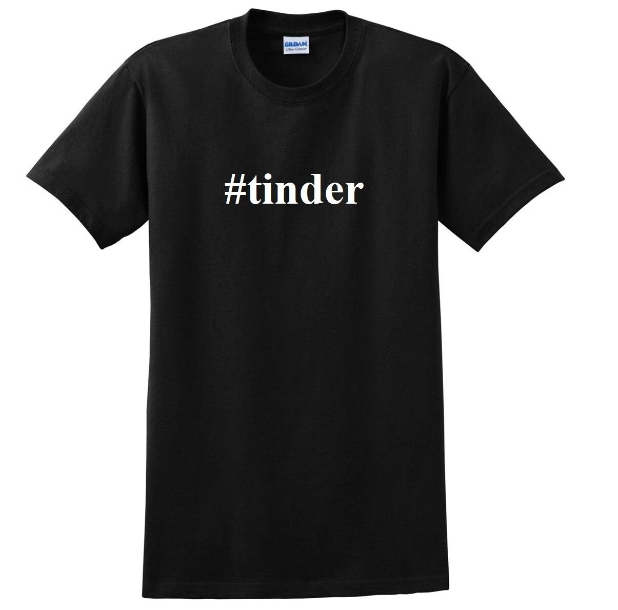 

#tinder Men s Funny Hashtag T-Shirt NEW RARE dating app swipe right Black Tee XL