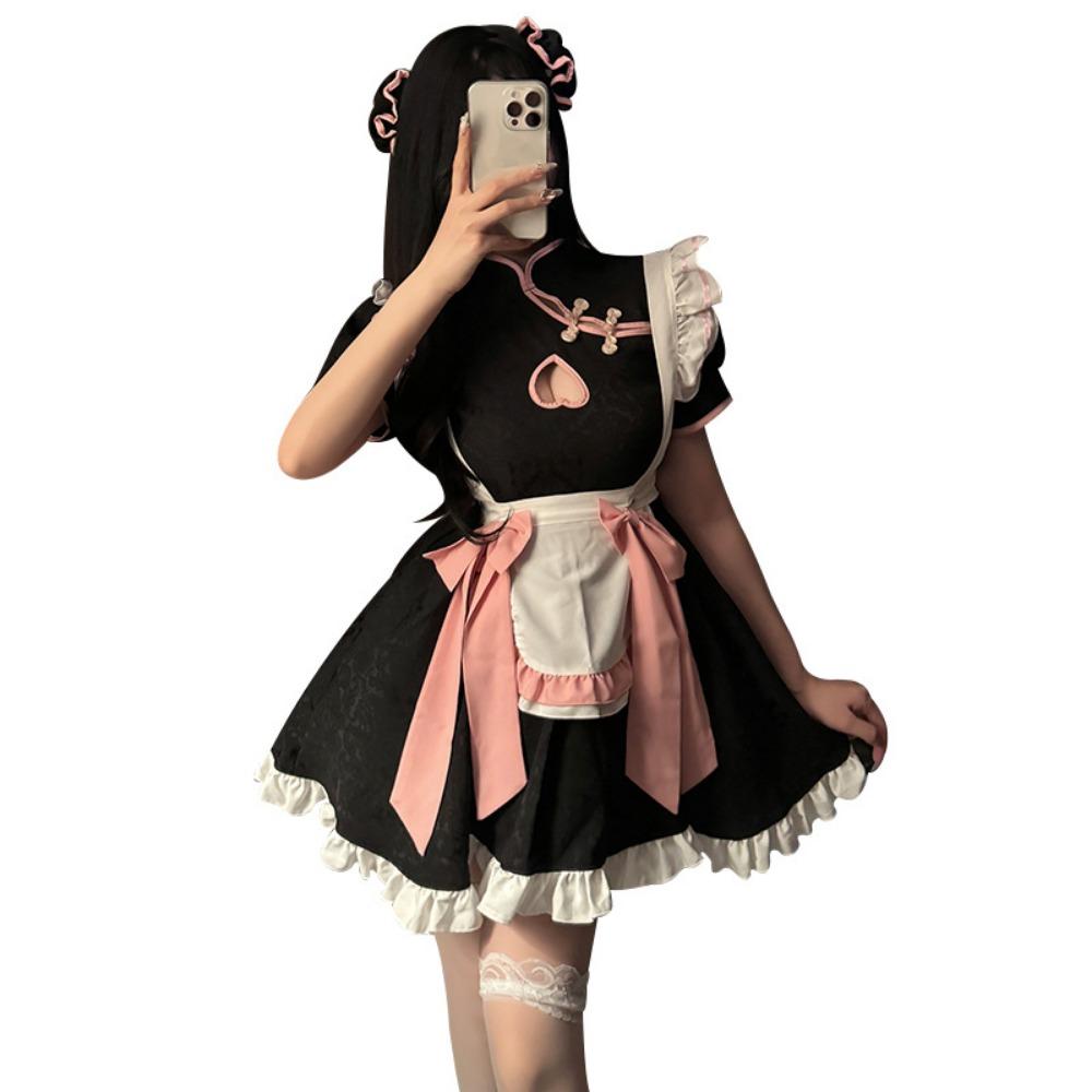 Xianyi Two-dimensional Cosplay Maid Uniform Pure Desire Wind Chinese Lady Cheongsam Suit Sexy Dress Female 574
