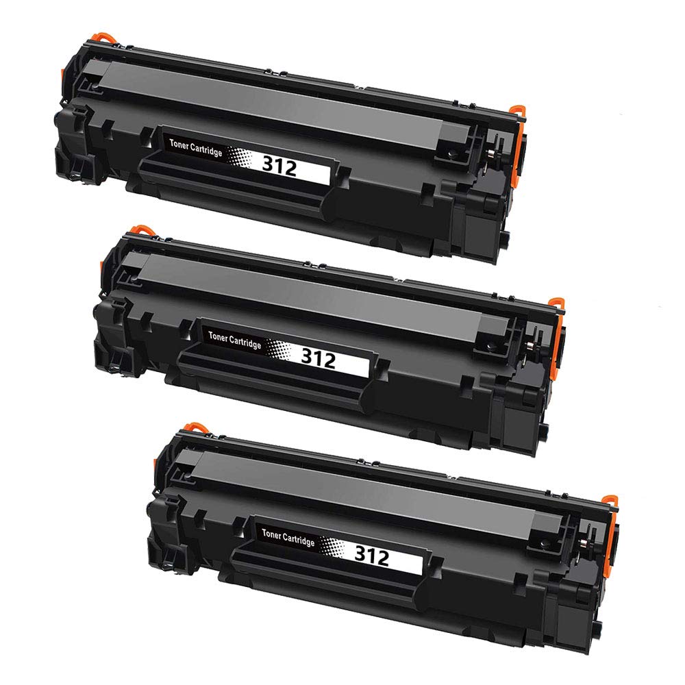 

Canon Toner Cartridges with Remaining Ink Level Latest IC Chip Highest Quality Genuine Compatible Ink Cartridges for Printers CRG-312 (Black) (3-Pack)