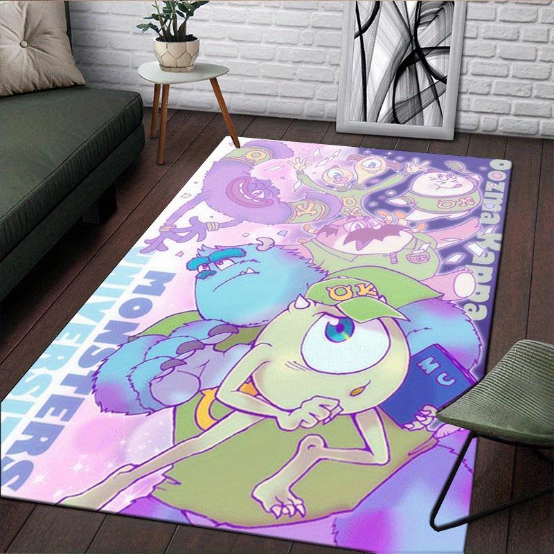 1 pezzo Monsters, Inc. Tappeto A Pelo Corto Morbido Tappetino in Flanella per Soggiorno, Ufficio, Camera da Letto e Tappeto, Tappetino per Tavolino da Caffè