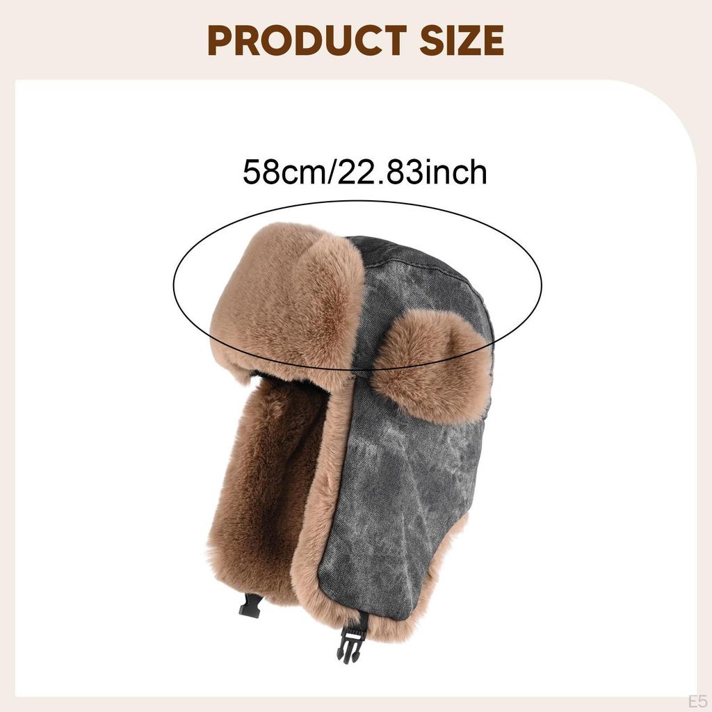 Winter Trapper Hat Cozy Cap for Skateboard Skating Ski Biking Cold Weather